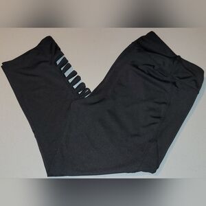 Zone Pro Black Active Leggings With Cut Outs On Calves, Large